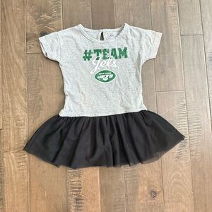 NFL NY JETS Dress Toddler Girls Kids Youth Team 4T New York Football Gray NYJ